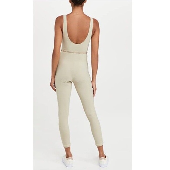 WeWoreWhat | Active Women's Scoop Jumpsuit Bodysuit w/Belt | Khaki | NEW!!💜 - Picture 7 of 11